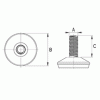 Chrome capped adjustable feet [025] (025304069903)