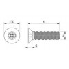 Flat head machine screw metal DIN 965 [341-m] (341051640952)