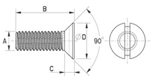 Countersunk screw metal DIN 963 [080-m]