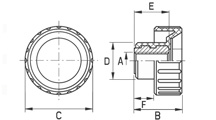 Fluted Grip knob [258-1]