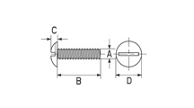 Slotted mushroom head screw [276]