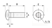 Pan Head Torx screw [351-m]