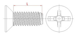 Countersunk  crossed screw [907]